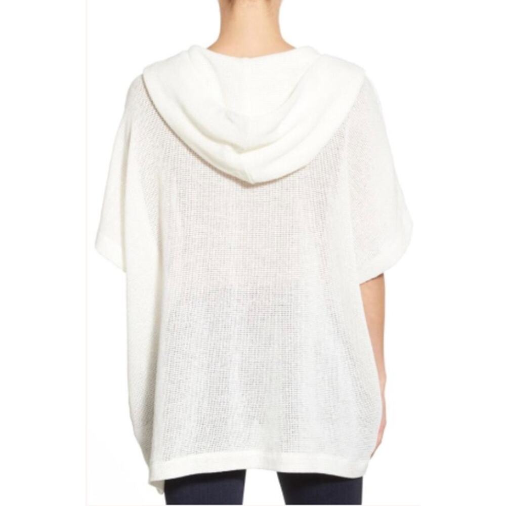 Standard James Perse Ivory Mesh Hoodie Top size 0 in White - Picture 2 of 7